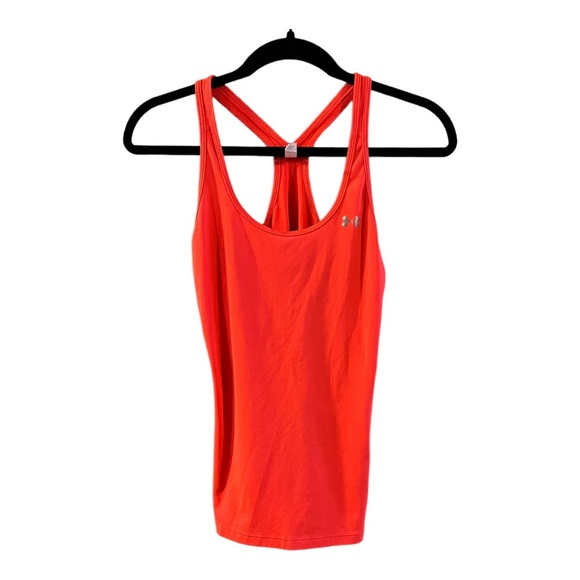 Under Armour Tops - Under Armour Women Orange Racerback Athletic Sporty Preppy Bright Size XS